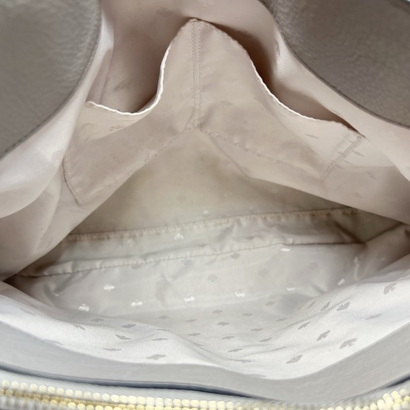 Kate Spade Off White, Black & Grey, Pebbled Leather Satchel Double Handle - Picture 9 of 15